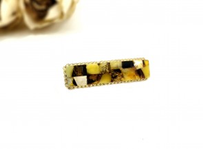 Hair brooch with amber